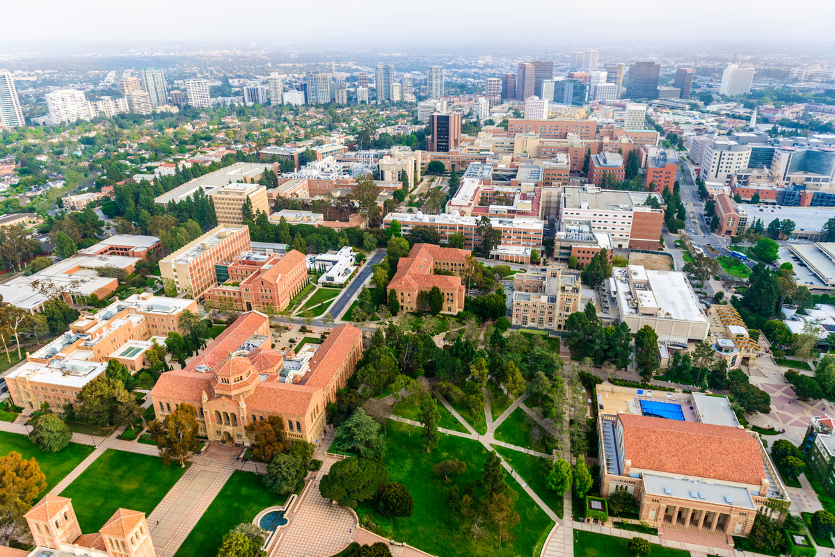 UCLA campus in Los Angeles, California - aerial view